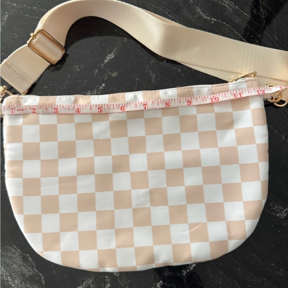 Checkered Crossbody Bags for Women Travel Flat Fanny Packs for Woman Men - Picture 4 of 5